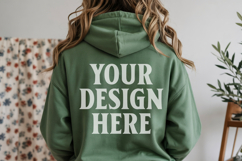 Irish Green Gildan 18500 Hoodie Sweatshirt Mockup, Unisex Product Image 1