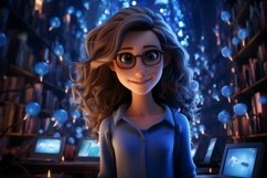 3D Character Child Girl IT_Support with relevant environment Product Image 1