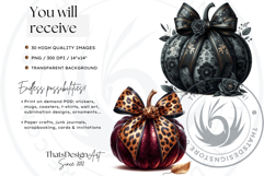 Luxurious Coquette Pumpkins PNG set, Chic Fall Decor Clipart Product Image 2