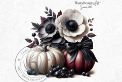 Luxurious Coquette Pumpkins PNG set, Chic Fall Decor Clipart Product Image 7