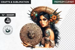 Mexican Girl Clipart, Cinco de mayo, mexican woman PNG Product Image 1