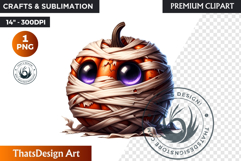 Midnight Magic Halloween Pumpkin PNG, Spooky Jack O Lantern Product Image 1
