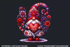 Gnome clipart, Mother's day Clipart, Gnome sublimation PNG Product Image 2