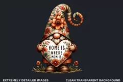 Gnome clipart, Mother's day Clipart, Gnome sublimation PNG Product Image 2