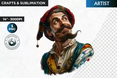 Movember Man clipart, Mustache clipart, Artist PNG Product Image 1