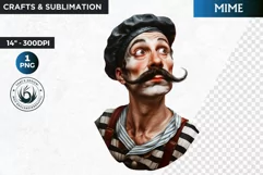 Movember Man clipart, Mustache clipart, Mime PNG Product Image 1