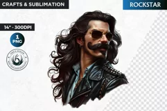 Movember Man clipart, Mustache clipart, Rockstar PNG Product Image 1