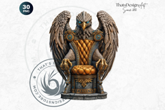 Mythic Thrones Clipart PNG Set, Fantasy RPG Game Assets Product Image 10