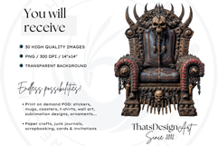 Mythic Thrones Clipart PNG Set, Fantasy RPG Game Assets Product Image 2