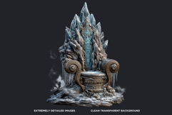 Mythic Thrones Clipart PNG Set, Fantasy RPG Game Assets Product Image 3