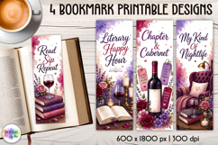 Wine Lover Reading Bookmarks | Literary Evening Designs Product Image 1