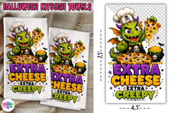 Extra Cheese Extra Creepy Halloween Towel PNG Product Image 1