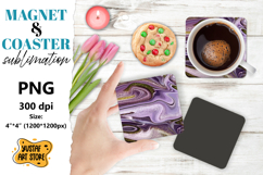 Abstract paint magnet/coaster sublimation. Fluid art Product Image 1