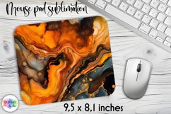 Abstract Fluid Art Mouse Pad, Marble Texture Mouse Pad Print Product Image 1