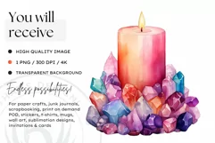 Watercolor Halloween Candles Clipart PNG for sublimation Product Image 2