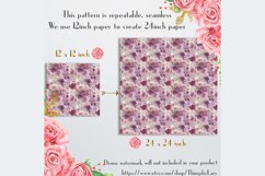 30 Seamless Mauve Grunge Vintage Floral and Writting Digtal Product Image 7