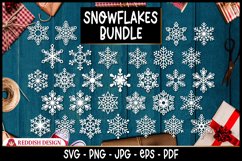 30 Snowflakes cutting files, Snowflakes laser cut Product Image 3