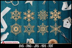 30 Snowflakes cutting files, Snowflakes laser cut Product Image 2