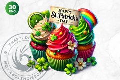 St Patrick&#039;s Day Desserts Clipart Set, Saint patrick PNG sub Product Image 5