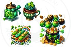 St Patrick&#039;s Day Desserts Clipart Set, Saint patrick PNG sub Product Image 8