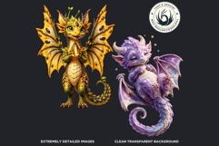 Tiny Dragons &amp; Their Cozy Habitats cliparts backgrounds Product Image 3