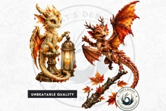 Tiny Dragons &amp; Their Cozy Habitats cliparts backgrounds Product Image 4