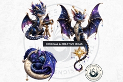 Tiny Dragons &amp; Their Cozy Habitats cliparts backgrounds Product Image 8