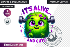 Vibrant Halloween monster clipart PNG, kids halloween PNG Product Image 1