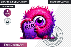 Vibrant Halloween monster clipart PNG, kids halloween PNG Product Image 1
