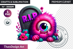 Vibrant Halloween monster clipart PNG, kids halloween PNG Product Image 1
