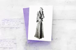 30 Retro Vintage Women Fashion Models Illustrations PNG JPG Product Image 5