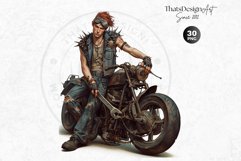 Wasteland Punk Character Clipart Set, Post-Apocalyptic Product Image 10