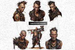Wasteland Punk Character Clipart Set, Post-Apocalyptic Product Image 9