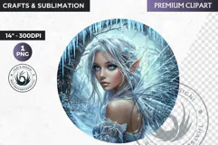 Fairy Clipart PNG for sublimation design, fantasy coaster Product Image 1