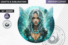 Fairy Clipart PNG for sublimation design, fantasy coaster Product Image 1