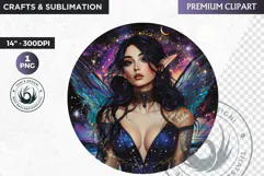 Fairy Clipart PNG for sublimation design, fantasy coaster Product Image 1