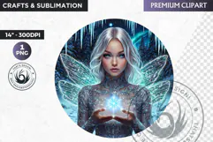 Fairy Clipart PNG for sublimation design, fantasy coaster Product Image 1
