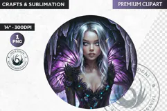 Fairy Clipart PNG for sublimation design, fantasy coaster Product Image 1