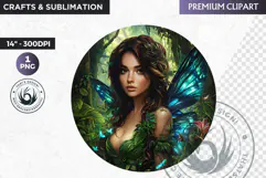 Fairy Clipart PNG for sublimation design, fantasy coaster Product Image 1