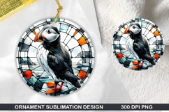 Cute Animals Round Stained Glass PNG Bundle, 30 Designs Product Image 10