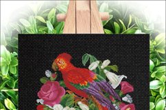 Vintage Cross Stitch Scheme Parrot and lilies Product Image 9