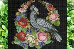 Vintage Cross Stitch Scheme Black cockatoo Product Image 1