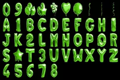 300 COLOR BALLOON ALPHABET TRANSPARENT PNG PHOTOSHOP OVERLAY Product Image 4