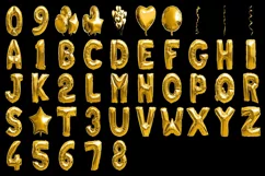 300 COLOR BALLOON ALPHABET TRANSPARENT PNG PHOTOSHOP OVERLAY Product Image 6