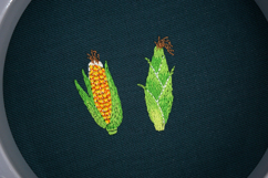 Mini Corn Embroidery Design for Machine, 2 Designs Product Image 1