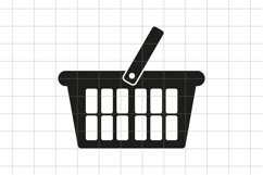 Shopping basket icon. EPS, AI, SVG, PNG. Product Image 1