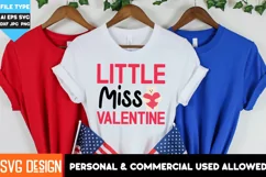 Valentine's Day SVG | Little Miss Valentine SVG Design Product Image 2