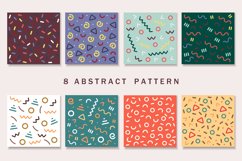 Abstract Digital Paper Set, 8 Digital Paper, JPG Patterns Product Image 1