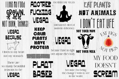 Vegan Svg Quotes Bundle, Funny Vegan Shirt Design Product Image 2