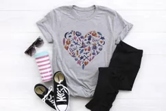 Halloween t-shirt sublimation design in a shape of heart Product Image 2